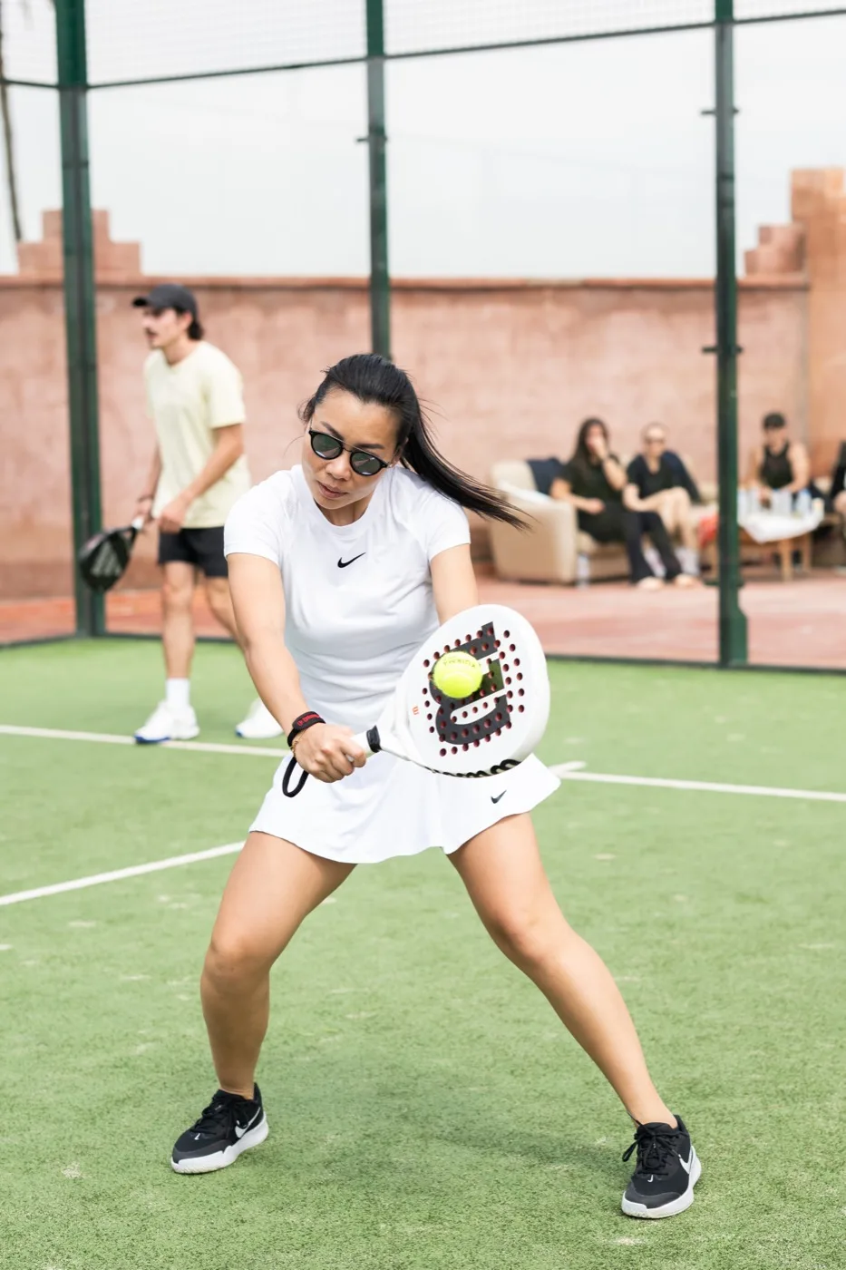 Padel on the court in Marrakech