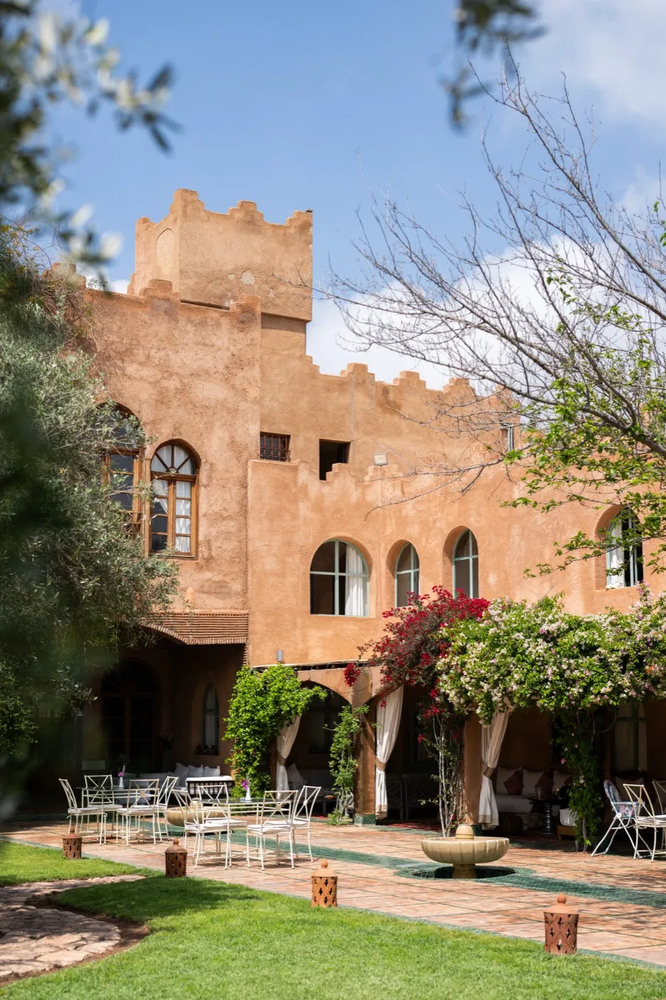 The riad exterior in Marrakech